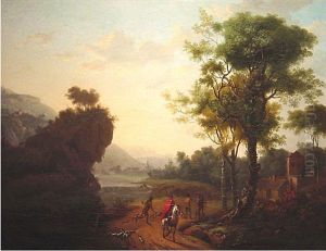 Pastoral Landscape With Figures: Morning by Claude Lorrain (Claude Gellee)
