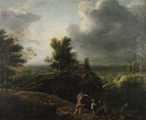 Heroische Landschaft Im Gegenlicht by Claude Lorrain (Claude Gellee)