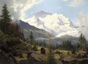 Jungfrau And Silberhorn From The North West