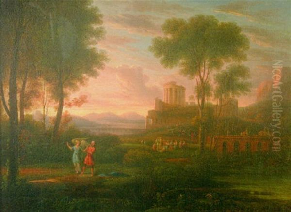 An Angel Leading A Figure From The Ruins - view 1