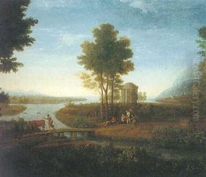 A Classical River Landscape With The Rest On The Flight To Egypt