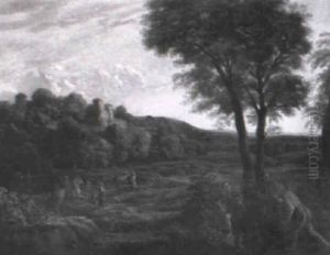 Sudliche Hugellandschaft Mit Burgruine Und Figurenstaffage by Claude Lorrain (Claude Gellee)