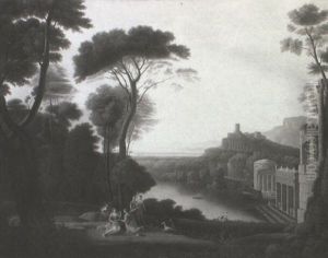 Idyllic Landscape With Diana And Her Nymphs In The Foreground by Claude Lorrain (Claude Gellee)