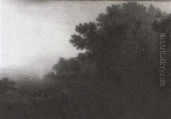 Landscape With Figures And Dwellings By A River - view 1