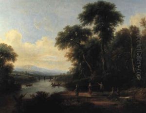 Idyllic Landscape With Figures by Claude Lorrain (Claude Gellee)