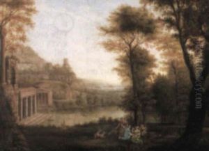 Landscape With An Architectural Capricci And Figures