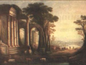 Classical Landscape With Figures Dancing by Claude Lorrain (Claude Gellee)