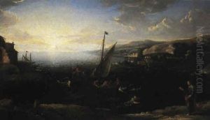 La Peche Miraculeuse Et Saint Pierre Marchant Sur L'eau