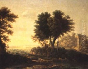 Ruinlandskap by Claude Lorrain (Claude Gellee)