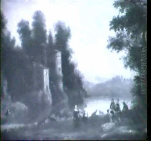 Peasants In A Landscape by Claude Lorrain (Claude Gellee)