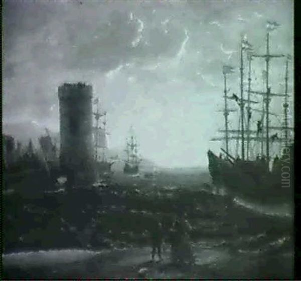 A Seaport With Figures And Ships - view 1