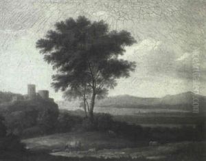 An Italianate Landscape With Cattle by Claude Lorrain (Claude Gellee)