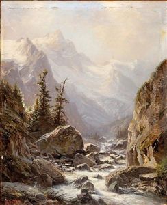 Torrent De Montagne by Leberecht Lortet