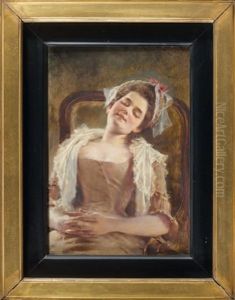 Jeune Femme Assoupie by Heinrich Lossow