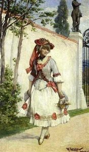 Rokokodame Beim Spaziergang Rokokodame Beim Spaziergang
