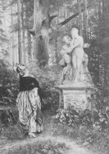 Statue In The Park by Heinrich Lossow