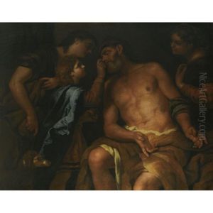 The Curing Of Tobit's Blindness by Johann Carl Loth