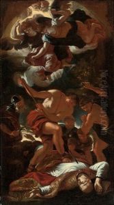 The Assassination Of Saint Gerard Sagredo (study) by Johann Carl Loth