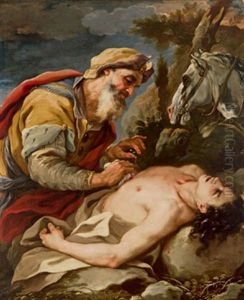 Der Barmherzige Samariter, Il Buon Samaritano by Johann Carl Loth
