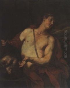 David Mit Dem Haupt Des Goliath by Johann Carl Loth