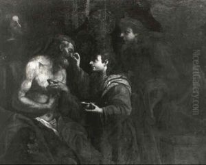 Tobias Heilt Seinen Blinden Vater by Johann Carl Loth