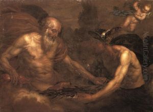 Mercury Bringing Thunderbolts To Jupiter by Johann Carl Loth
