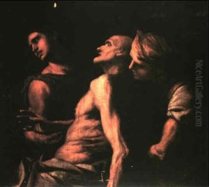 The Raising Of Lazarus by Johann Carl Loth