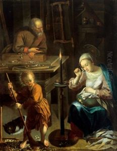 Die Heilige Familie In Der Werkstatt by Johann Ulrich Loth