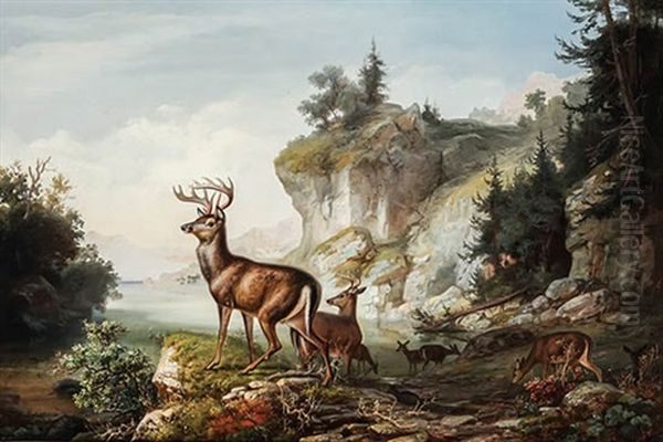 View In Catskills With Deer - view 1