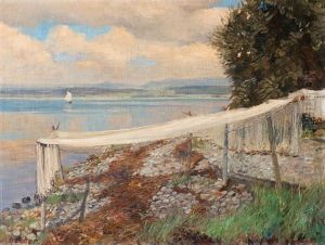 Netze Am Ufer by Heinrich Lotter