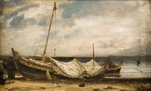 Barques Turques De La Troade (turquie) by Louis Lottier
