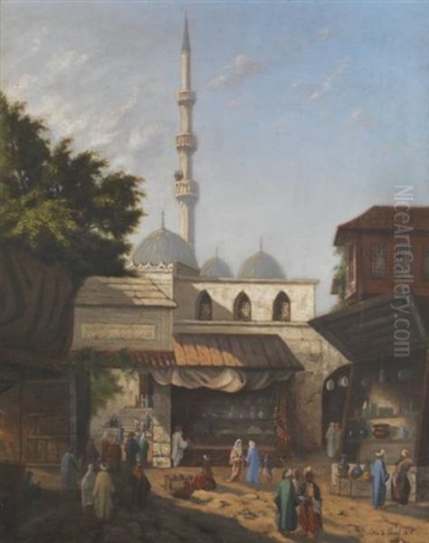 Animation Pres D'une Mosquee A Istanbul - view 1