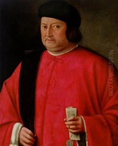 Portrait Of A Venetian Dignitary In Robes Of Office Holding A Letter Of Appointment