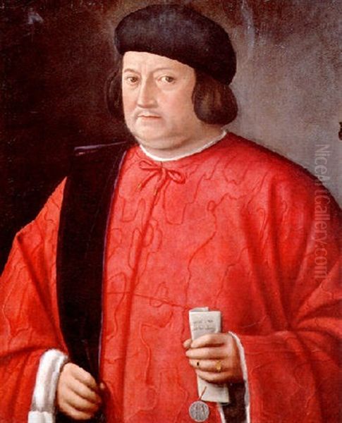 Portrait Of Venetian Dignitary, Holding A Certifiate Of Appointment In His Hand - view 1