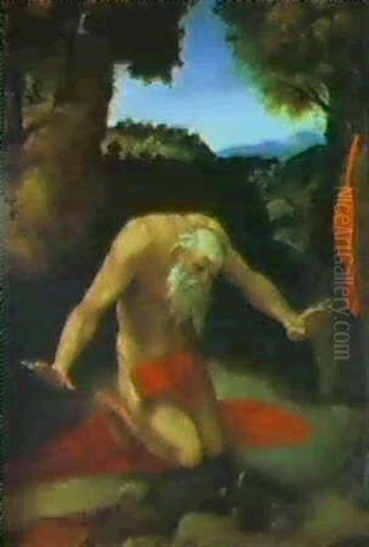 The Penentent Saint Jerome In The Wilderness - view 1