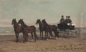 Mr. And Mrs. Leland Stanford Driving On The Beach At San Francisco Mr. And Mrs. Leland Stanford Driving On The Beach At San Francisco