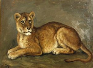 Lioness; Two Dogs (2 Works)