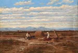Paysage De Provence Avec Deux Paysans Paysage De Provence Avec Deux Paysans