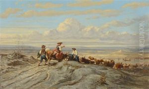 La Transhumance, Vallee De La Durance (?) by Emile Loubon