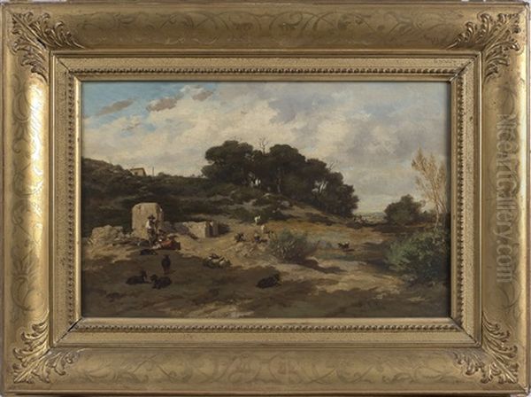 Bergers Dans Un Paysage - view 1