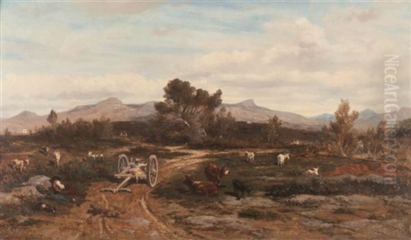 Paysage Provencal A La Charrette - view 1