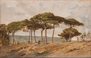 Paysage Aux Grands Pins by Emile Loubon
