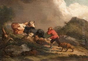 Fuyons Avant La Tempete by Emile Loubon