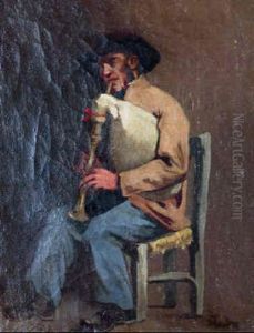 Le Joueur De Cornemuse by Emile Loubon
