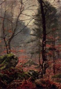 A Forest In Autumn by Paul Louchet