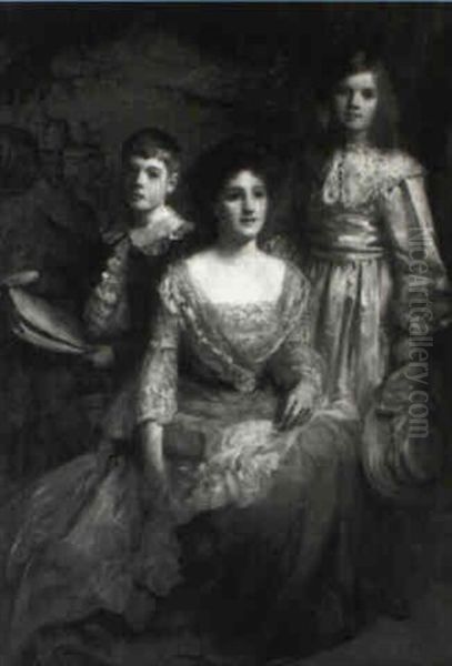 Portrait Of A Mother With Two Children - view 1