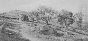 Landscape With Rocks And Trees by Arthur Loureiro