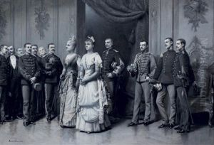 L"arrivee Au Bal Du 123eme Regiment by Louis Auguste Georges Loustaunau