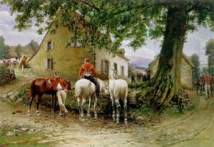 Horsemen Resting by Louis Auguste Georges Loustaunau