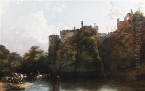 Chepstow Castle From The River Wye